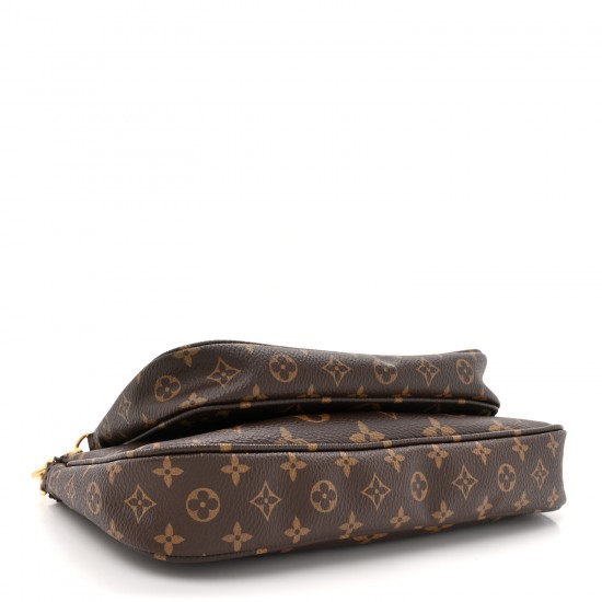 Louis Vuitton Multi Pochette｜Monogram Canvas with Rose Clair Strap｜Crossbody Bag